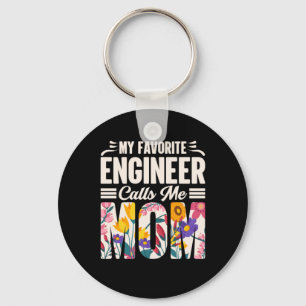 Engineer Mijn favoriete ingenieur roept me mama Sleutelhanger