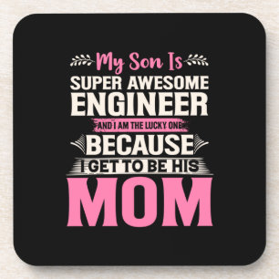 Engineer Mijn zoon is een superGeweldige ingenieur Bier Onderzetter