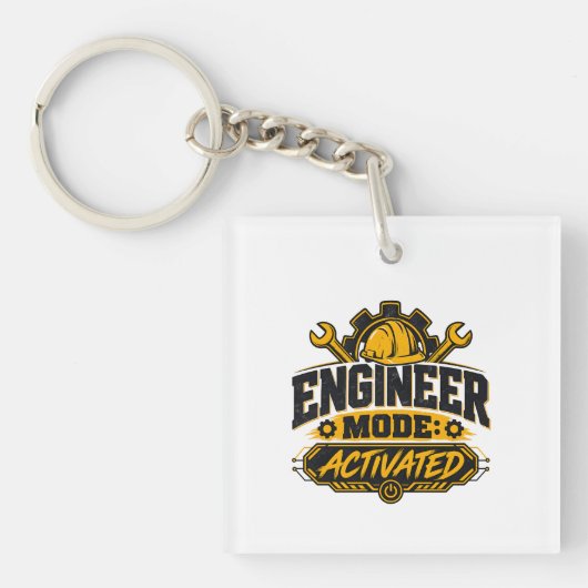 Engineer Modus Geactiveerd | Technische Humor Sleutelhanger (voorkant)