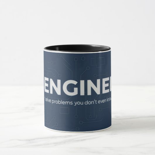 Engineer Mug - ENGINEER I solve problems Mok (Midden)