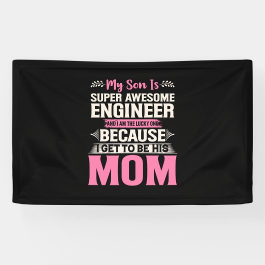 Engineer My Son Is A Super Awesome Engineer Spandoek (Horizontaal)