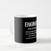 ENGINEER NOUN Funny Engineering Quotes Graduation Koffiemok (Voorkant links)