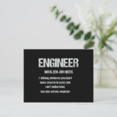 ENGINEER NOUN Funny Engineering Quottes Afstuderen Briefkaart (Staand voorkant)