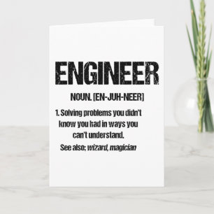 ENGINEER NOUN Funny Engineering Quottes Afstuderen Kaart