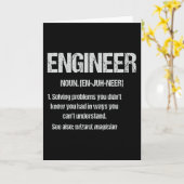 ENGINEER NOUN Funny Engineering Quottes Afstuderen Kaart (Gele Bloem)