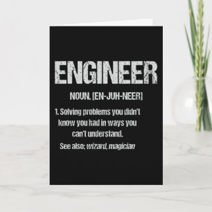ENGINEER NOUN Funny Engineering Quottes Afstuderen Kaart