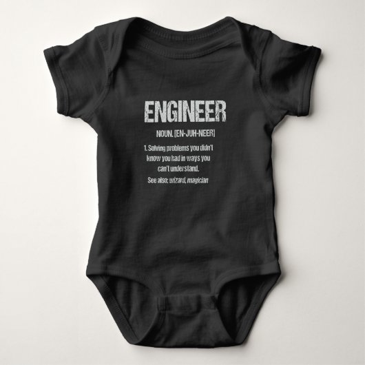 ENGINEER NOUN Funny Engineering Quottes Afstuderen Romper (Voorkant)