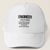 ENGINEER NOUN Funny Engineering Quottes Afstuderen Trucker Pet (Voorkant)
