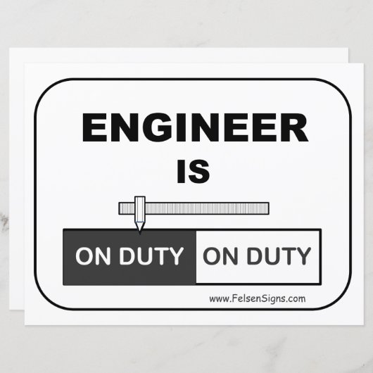 Engineer On Duty - Poster (Voorkant / Achterkant)