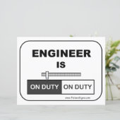 Engineer On Duty - Poster (Staand voorkant)