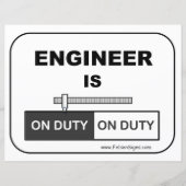 Engineer On Duty - Poster (Voorkant)