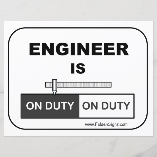 Engineer On Duty - Poster (Voorkant)
