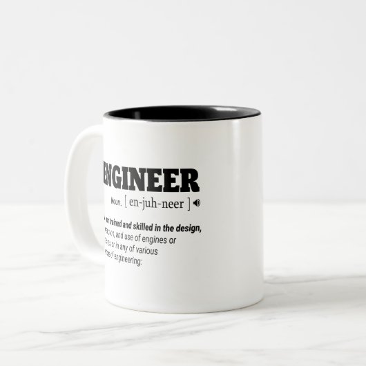 Engineer Pa Definition Tweekleurige Koffiemok (Voorkant links)