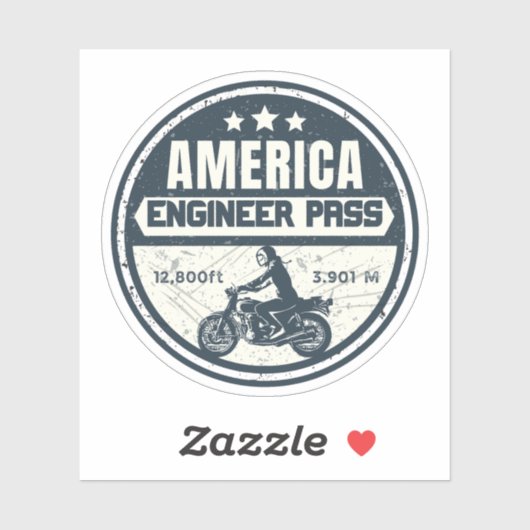 Engineer Pass Road colorda motorreis Sticker (Vel)