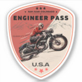 Engineer Pass Road colorda motorreis Sticker (Voorkant)