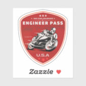 Engineer Pass Road kleurenmotorfietstrip Sticker (Vel)