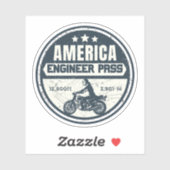Engineer Pass Road kleurenmotorfietstrip Sticker (Vel)
