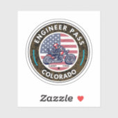 Engineer Pass Road kleurenmotorfietstrip Sticker (Vel)