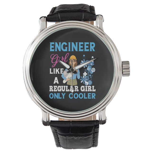 Engineer Proud Engineer Girl Horloge (Voorkant)