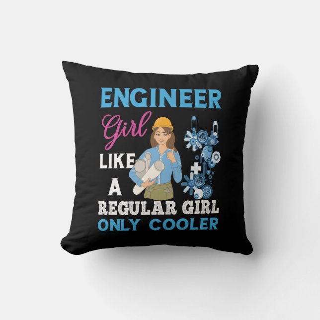 Engineer Proud Engineer Girl Kussen (Voorkant)