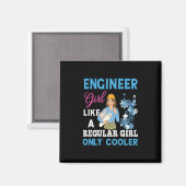 Engineer Proud Engineer Girl Magneet (Voorkant / Achterkant)