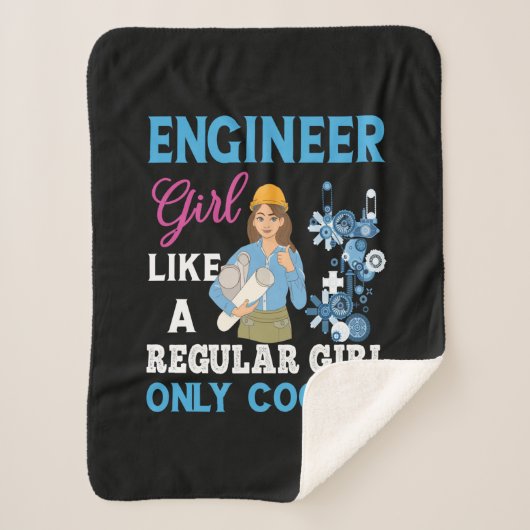Engineer Proud Engineer Girl Sherpa Deken (Voorkant)