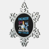 Engineer Proud Engineer Girl Tin Sneeuwvlok Ornament (Rechts)