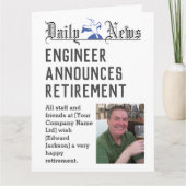 Engineer Retirement Kaart om te personaliseren (Voorkant)