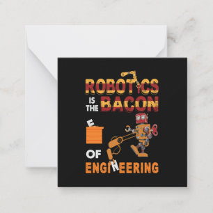 Engineer robotica of engineering notitiekaartje