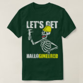 Engineer Skeleton Engineering Costume Funny Hallow T-shirt (Design voorkant)