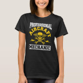 Engineer Skull Technician Aircraft Mechanic T-shirt (Voorkant)