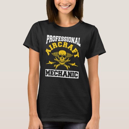 Engineer Skull Technician   Aircraft Mechanic T-shirt (Voorkant)