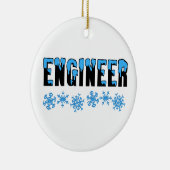Engineer Snowflake Keramisch Ornament (Rechts)