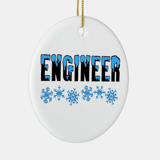 Engineer Snowflake Keramisch Ornament (Rechts)
