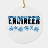 Engineer Snowflake Keramisch Ornament (Voorkant)