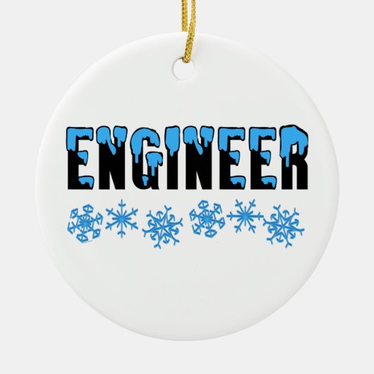 Engineer Snowflake Keramisch Ornament (Voorkant)