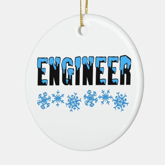 Engineer Snowflake Keramisch Ornament (Links)