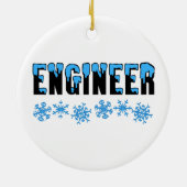 Engineer Snowflake Keramisch Ornament (Achterkant)