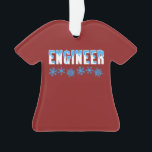 Engineer Snowflake Ornament<br><div class="desc">De tekst van de ingenieur,  voorzien van sneeuw en een rij sneeuwvlokken,  is een uniek ontwerp voor de winterlanders en een uniek ontwerp voor ingenieurs en ingenieurs-studenten bij de verjaardagen en feestdagen.</div>