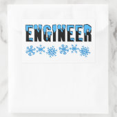 Engineer Snowflake Rechthoekige Sticker (Tas)