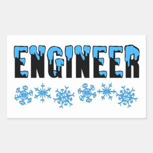 Engineer Snowflake Rechthoekige Sticker