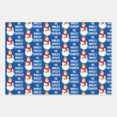 Engineer Snowman en Snowflakes Inpakpapier Vel (Voorkant)