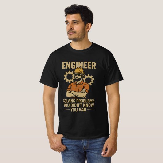 Engineer Solving Problems T-shirt (Voorkant volledig)