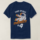 Engineer Space 4 Year Astronaut Born 2018 Fourth B T-shirt (Design voorkant)