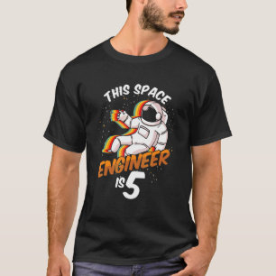 Engineer Space 5 jaar oude Astronaut geboren in 20 T-shirt