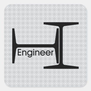 Engineer Steel Beams Vierkante Sticker