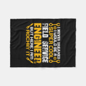 Engineer Super Cool Field Service Engineer Fleece Deken (Voorkant (Horizontaal))