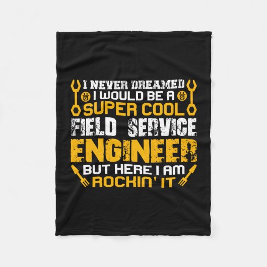Engineer Super Cool Field Service Engineer Fleece Deken (Voorkant)