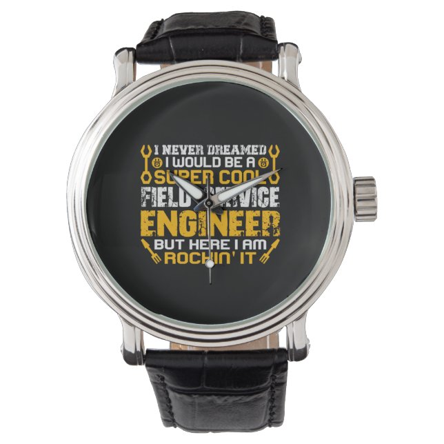 Engineer Super Cool Field Service Engineer Horloge (Voorkant)