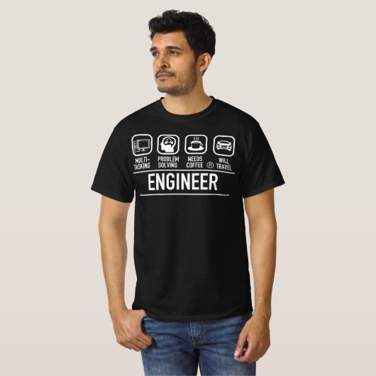 Engineer Symbolen - Funny Engineering Gift T-shirt (Voorkant volledig)